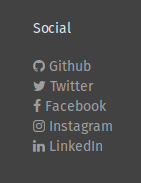 Social icons in Eevee menu